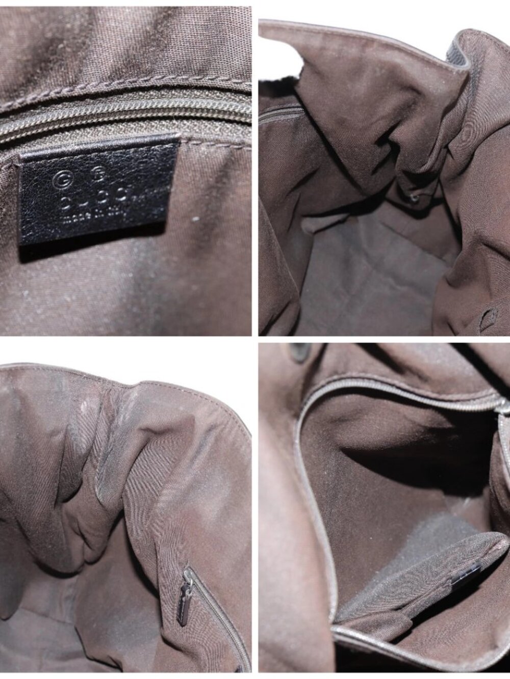 GUCCI Shoulder Bag Leather Black Silver - Picture 15 of 16